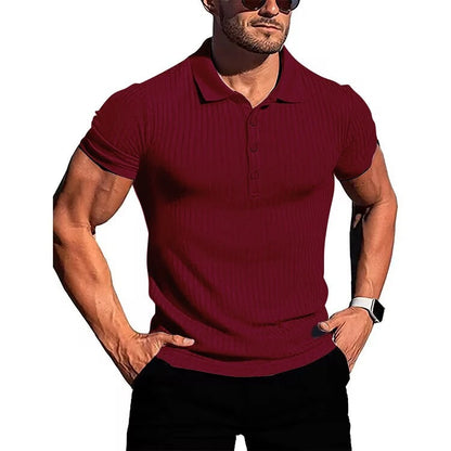 Men's Slim Knit Polo Shirt