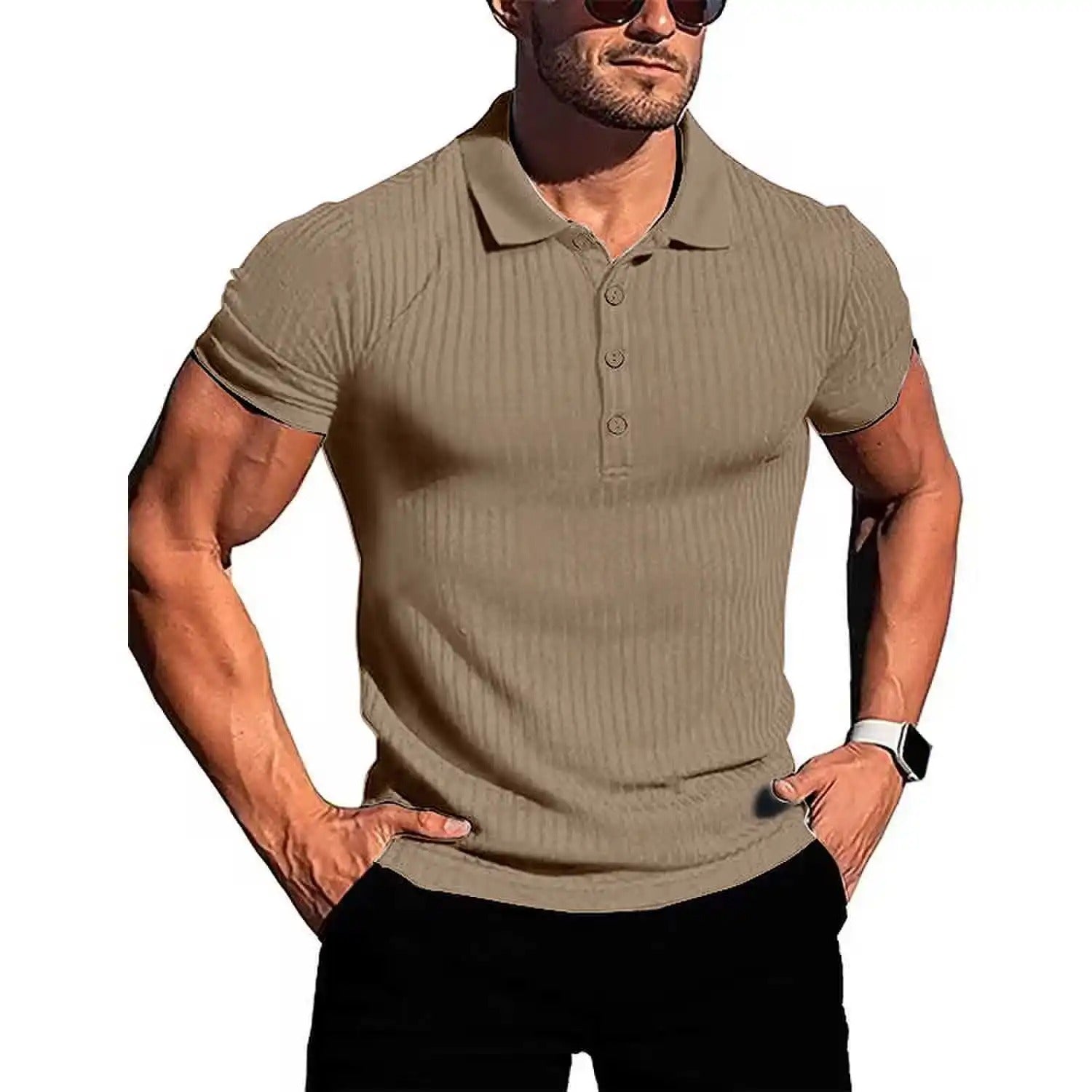 Men's Slim Knit Polo Shirt