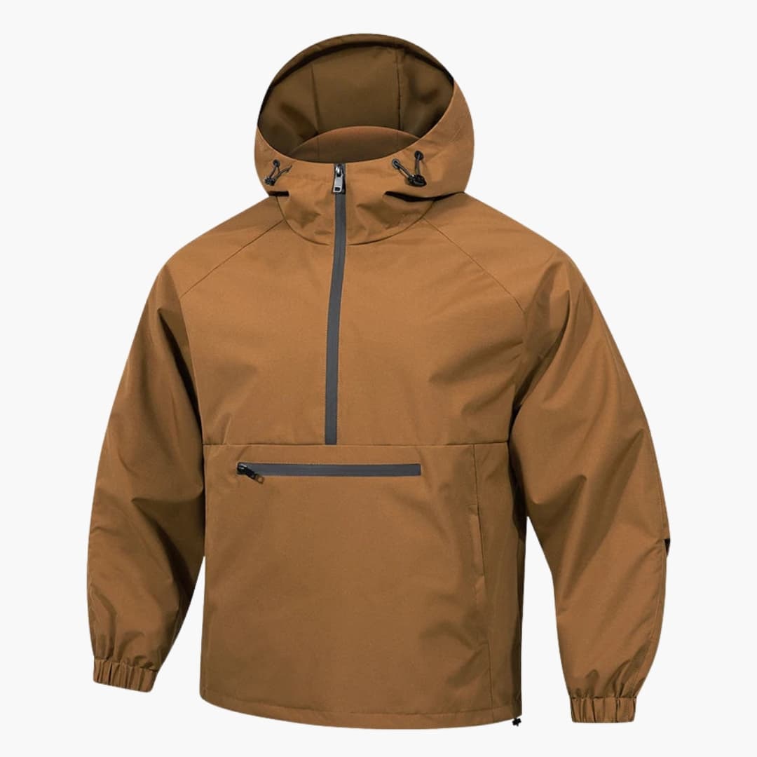 Men's Soft Shell Jacket with Hood and Breast Pocket