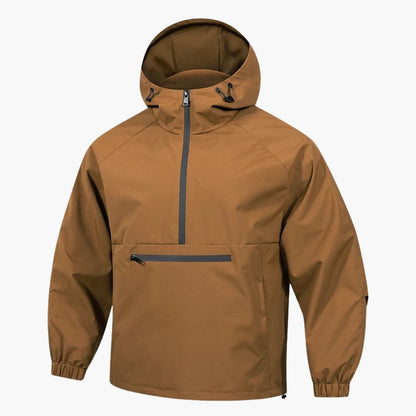 Men's Soft Shell Jacket with Hood and Breast Pocket