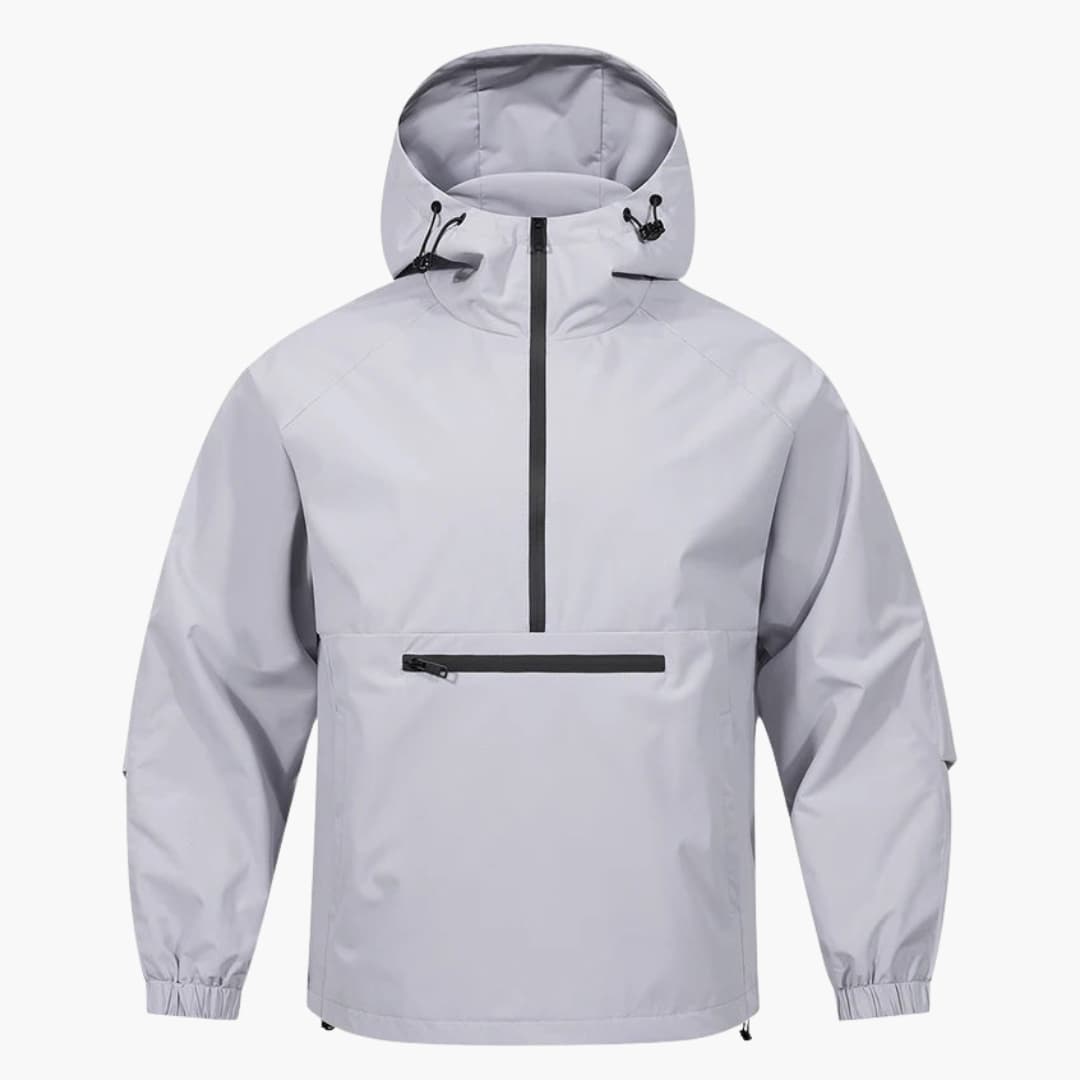Men's Soft Shell Jacket with Hood and Breast Pocket