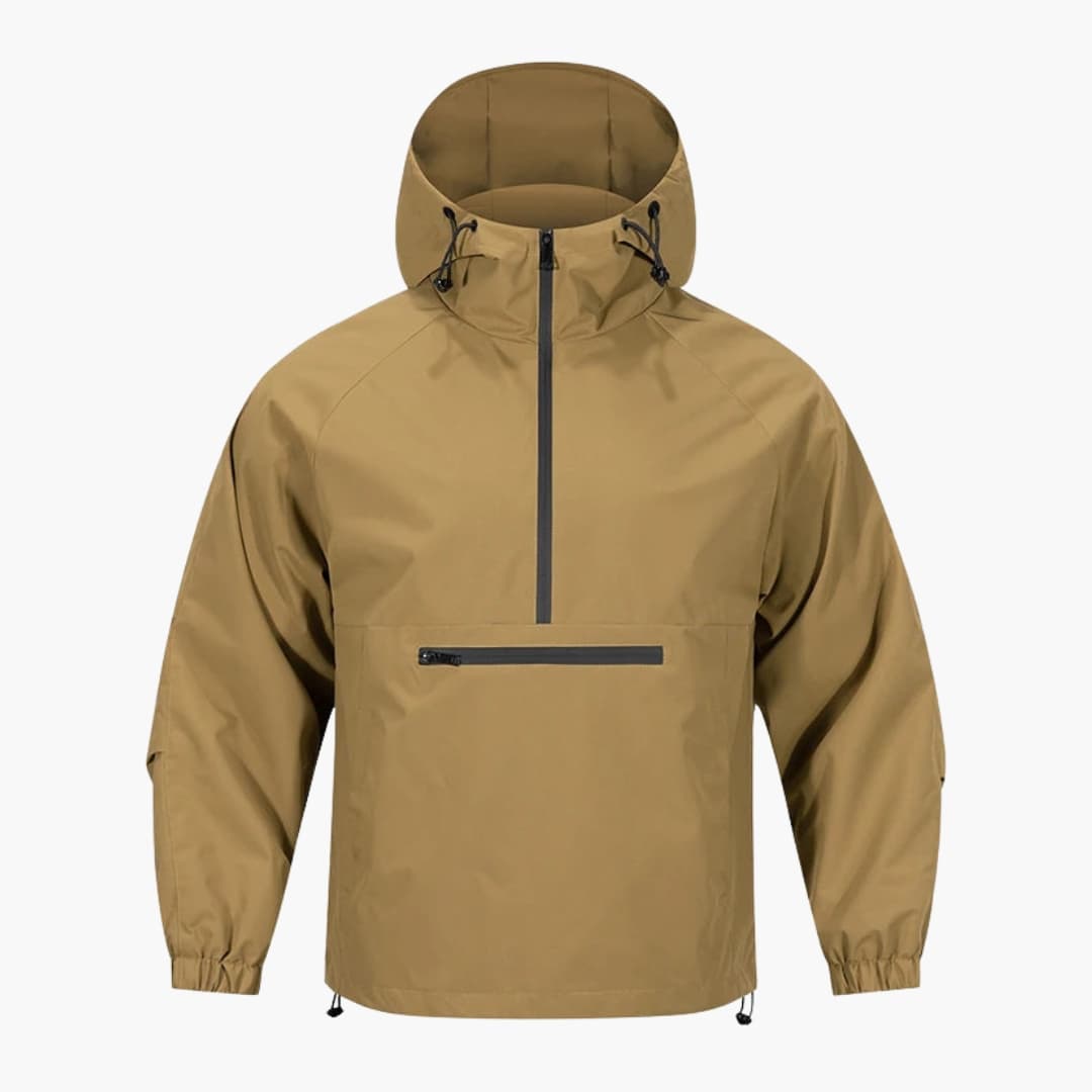 Men's Soft Shell Jacket with Hood and Breast Pocket