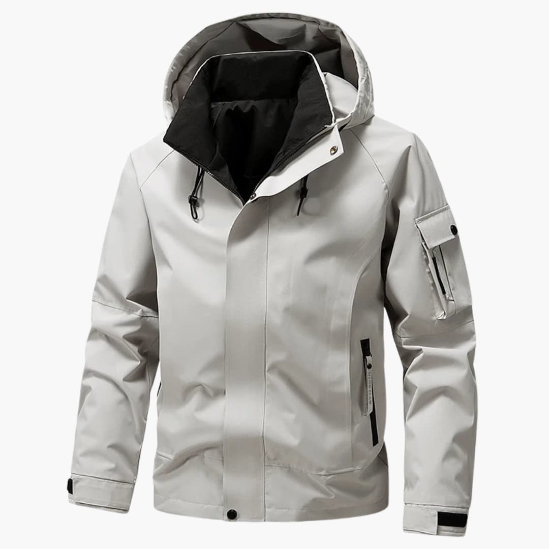 Men's Softshell Jacket with Hood and Practical Pockets for Winter Activities