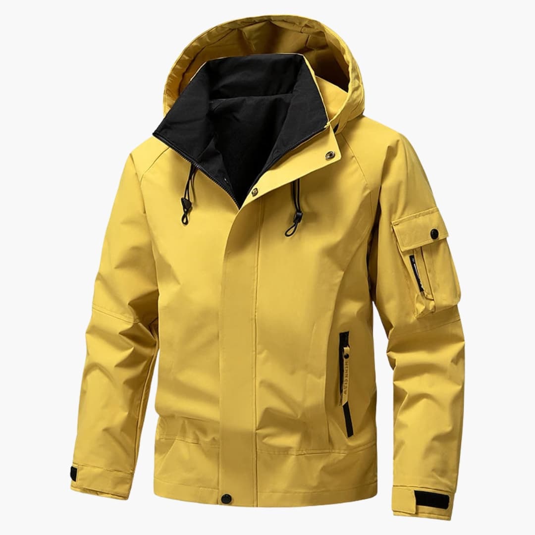 Men's Softshell Jacket with Hood and Practical Pockets for Winter Activities