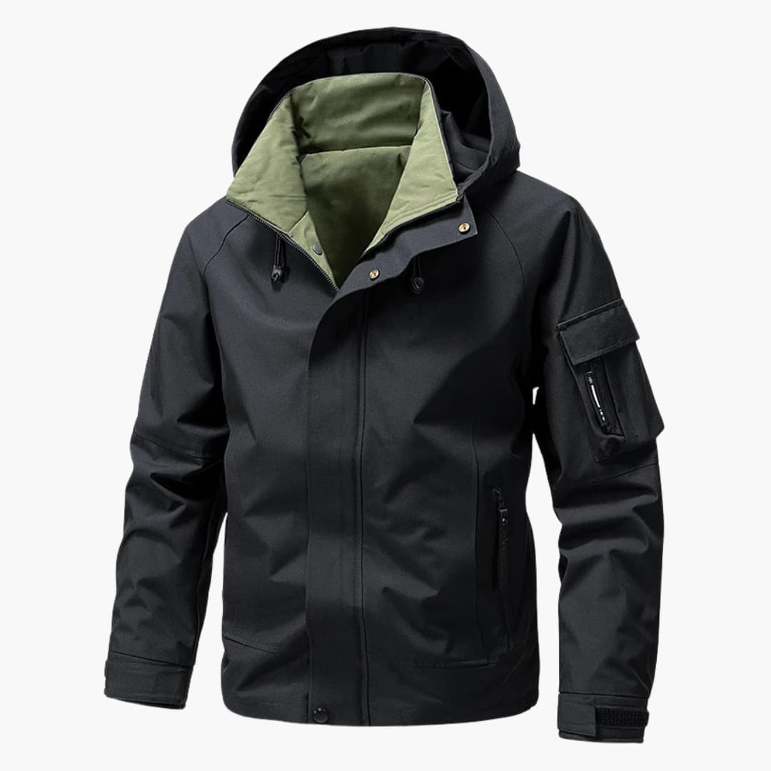 Men's Softshell Jacket with Hood and Practical Pockets for Winter Activities