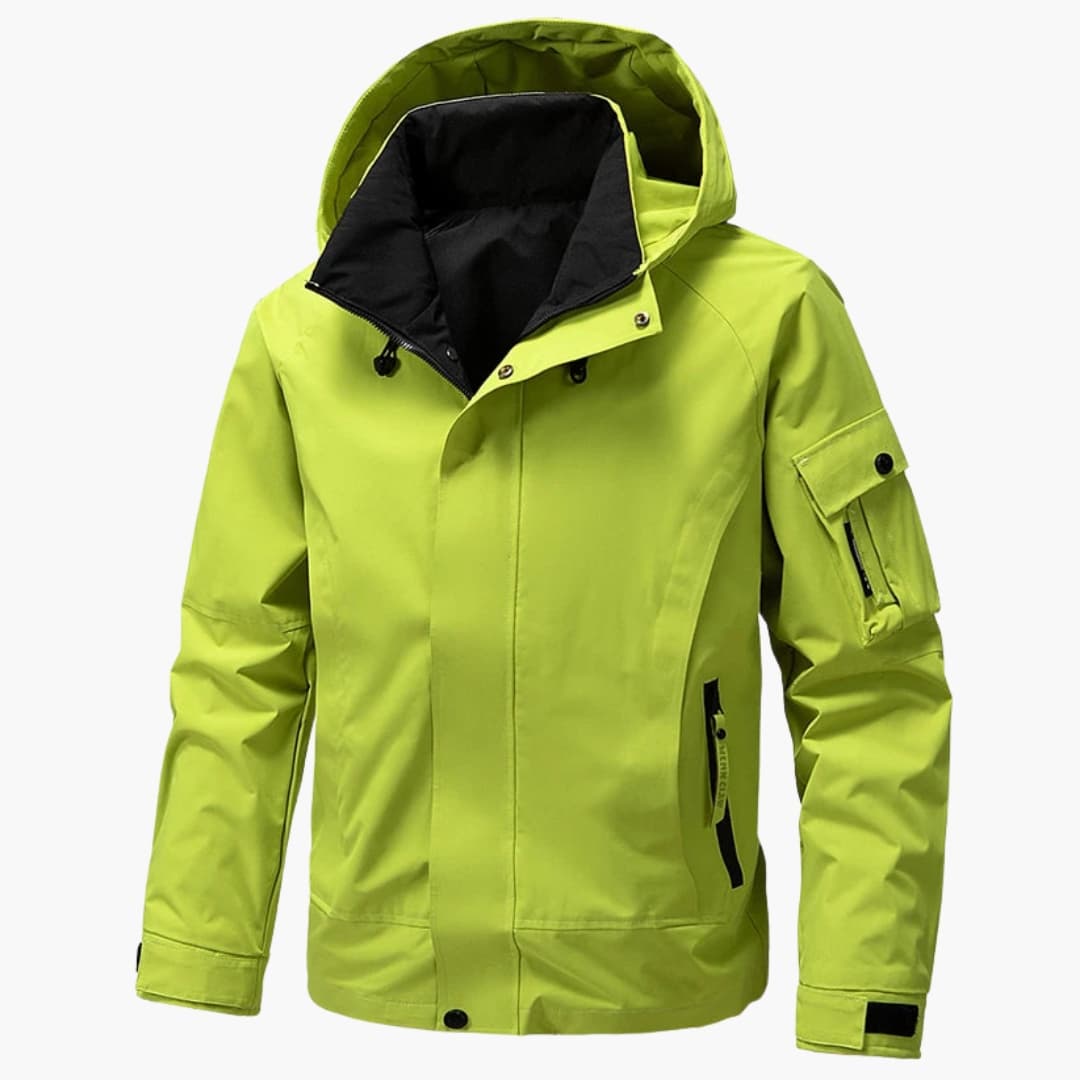 Men's Softshell Jacket with Hood and Practical Pockets for Winter Activities