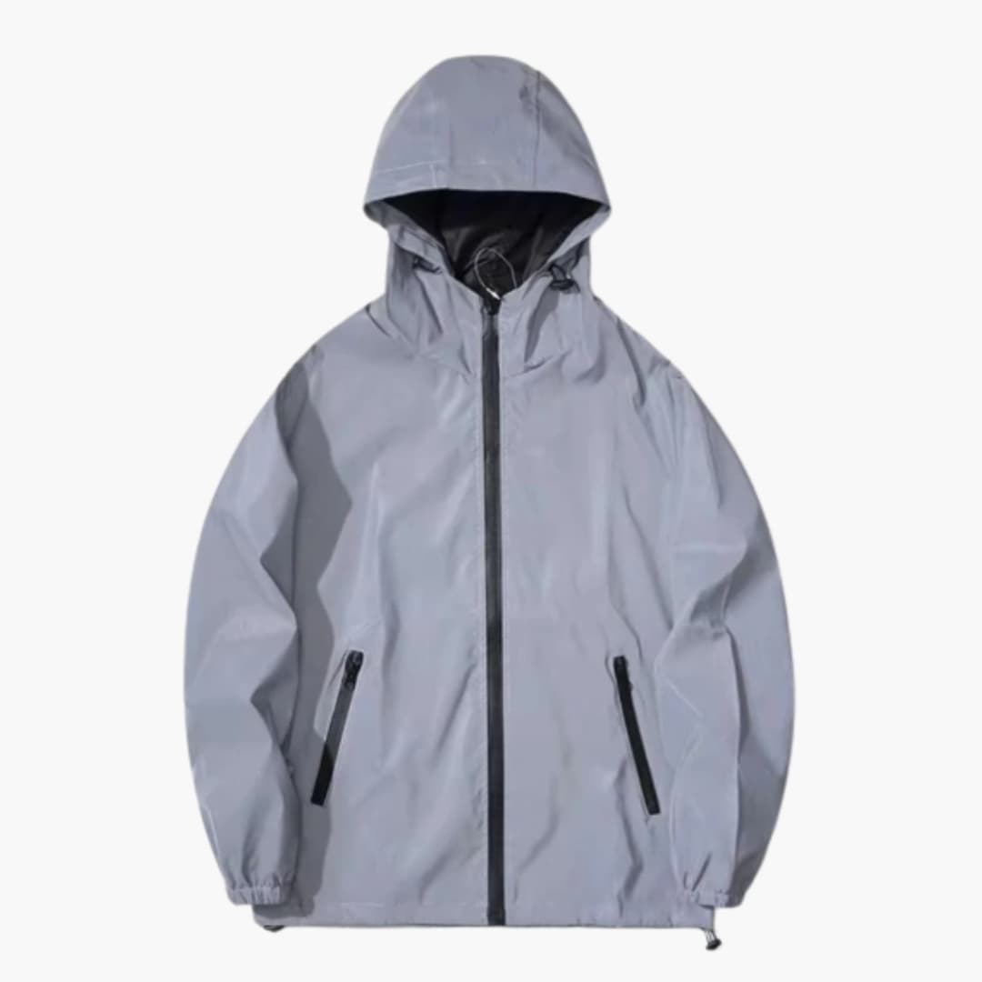 Men's Softshell Jacket with Hood and Reflective Details