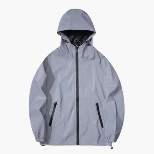 Men's Softshell Jacket with Hood and Reflective Details