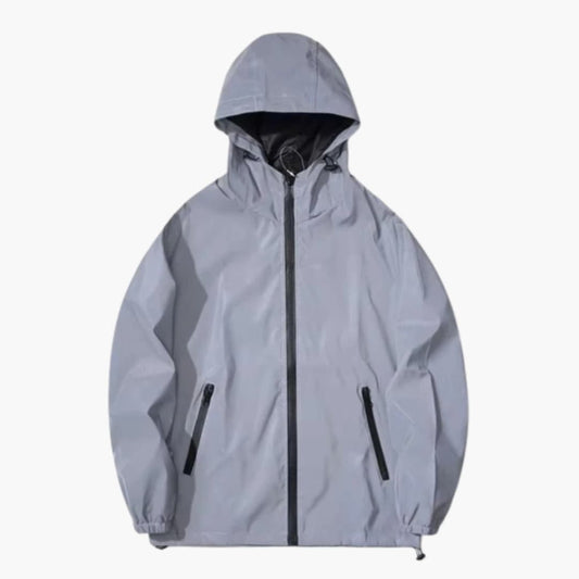 Men's Softshell Jacket with Hood and Reflective Details