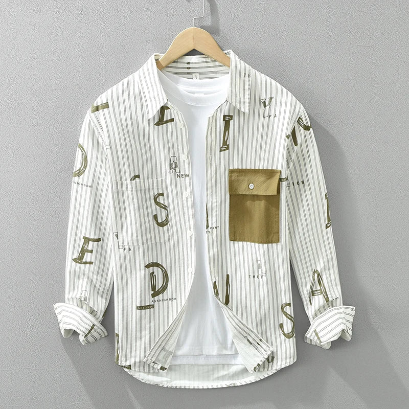Men's Striped Casual Cotton Shirt