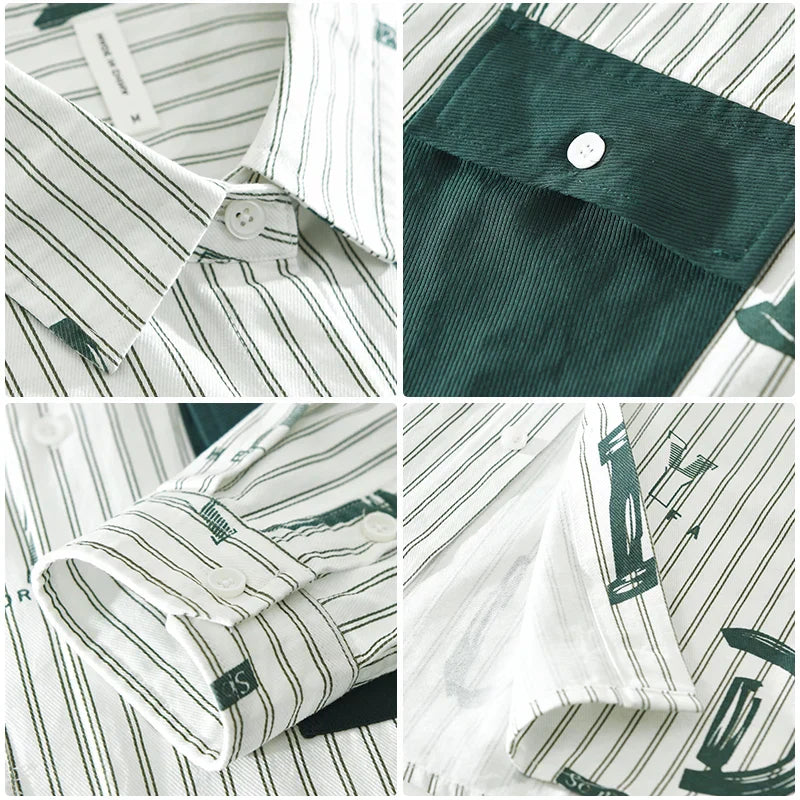 Men's Striped Casual Cotton Shirt