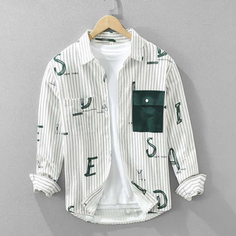 Men's Striped Casual Cotton Shirt