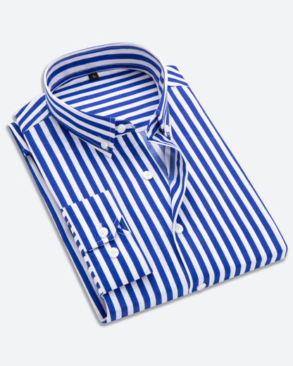 Men's Striped Modern Shirt for Business Occasions