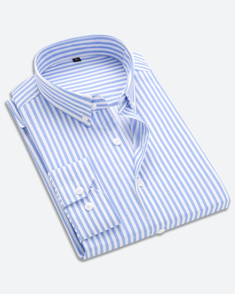 Men's Striped Modern Shirt for Business Occasions