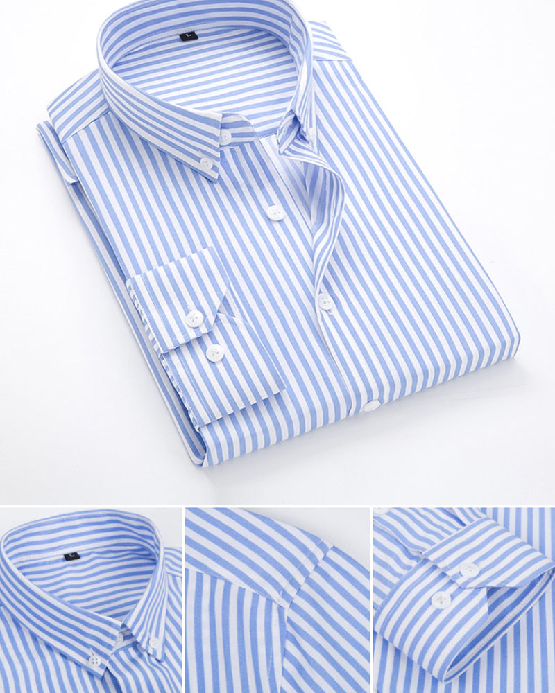 Men's Striped Modern Shirt for Business Occasions
