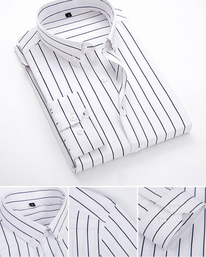 Men's Striped Modern Shirt for Business Occasions