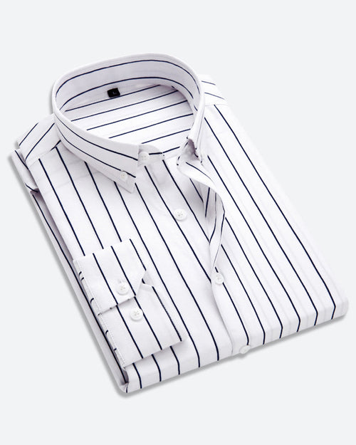 Men's Striped Modern Shirt for Business Occasions