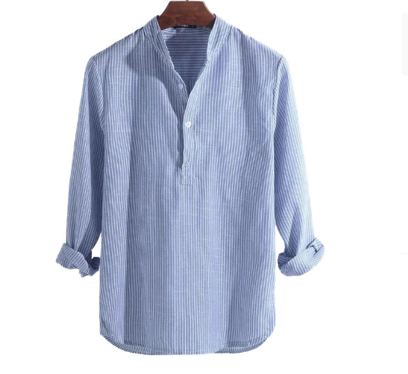 Men's Striped Shirt Modern Style Cotton Polyester