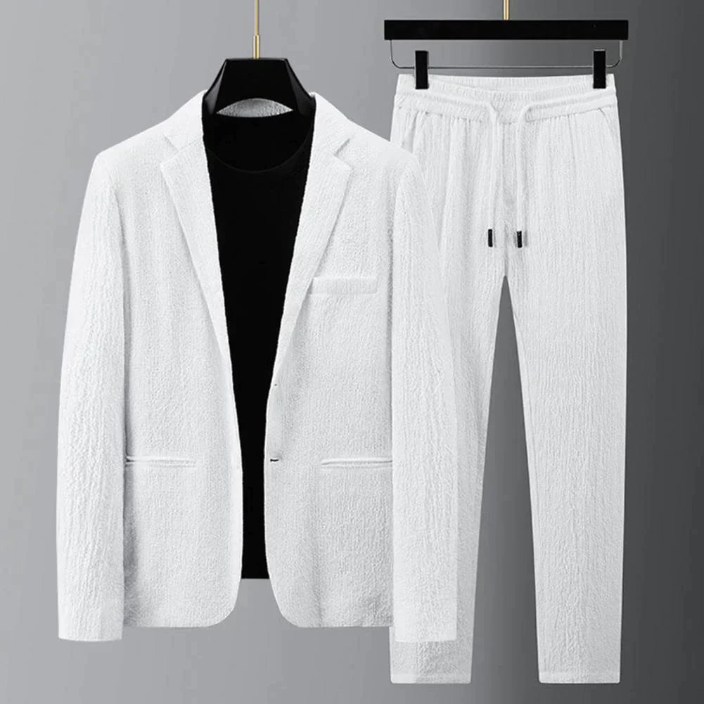 Men's Suit Casual Blazer and Trousers of High Quality Fabric for Comfort and Durability