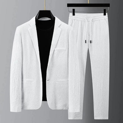 Men's Suit Casual Blazer and Trousers of High Quality Fabric for Comfort and Durability