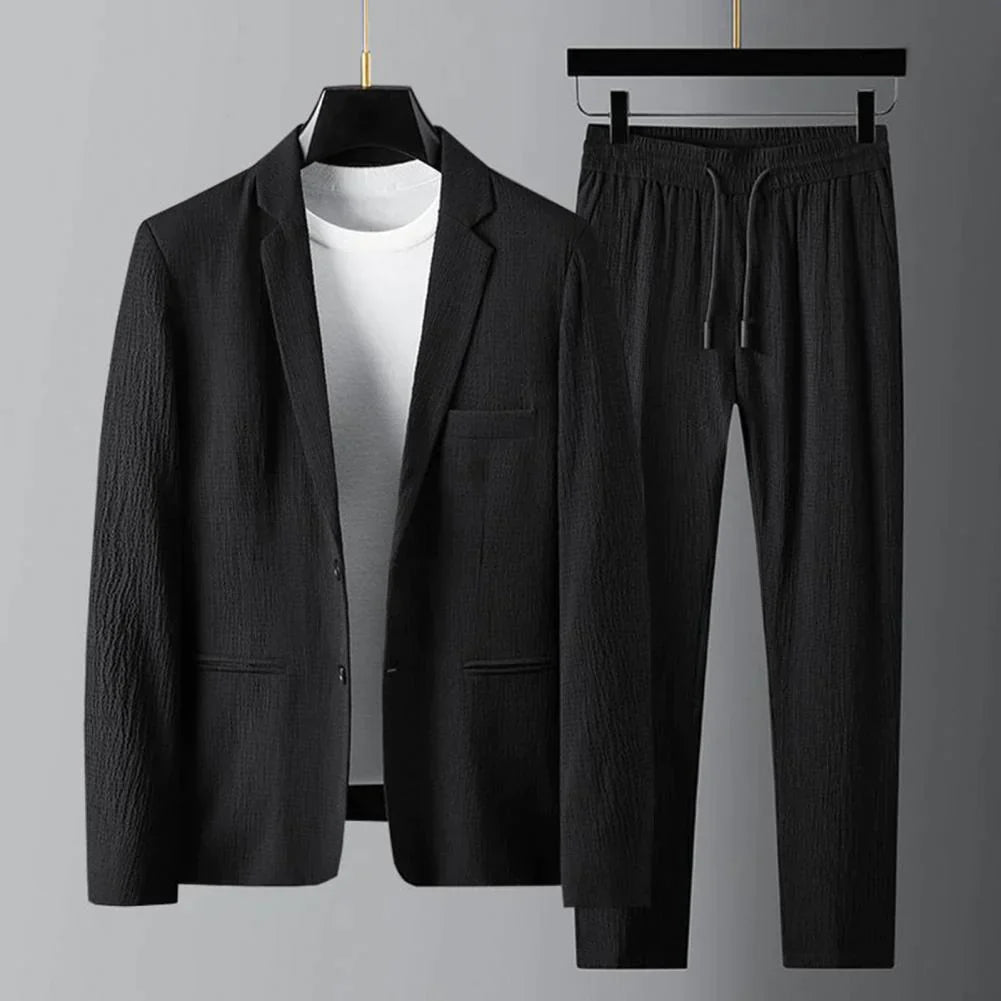 Men's Suit Casual Blazer and Trousers of High Quality Fabric for Comfort and Durability