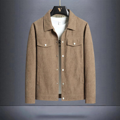 Men's Summer Jacket with Ribbed Texture