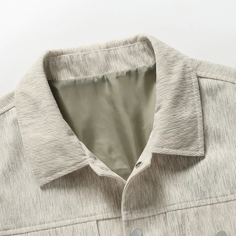 Men's Summer Jacket with Ribbed Texture