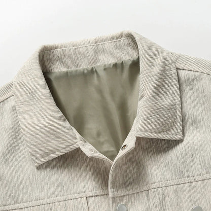 Men's Summer Jacket with Ribbed Texture