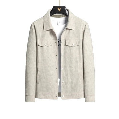 Men's Summer Jacket with Ribbed Texture