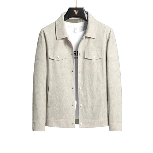 Men's Summer Jacket with Ribbed Texture