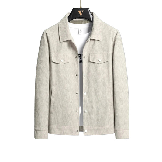 Men's Summer Jacket with Ribbed Texture