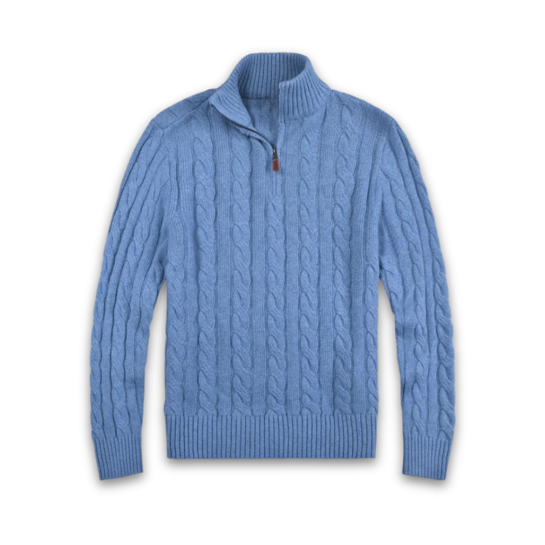 Men's Sweater Casual Half Zip Breathable Material