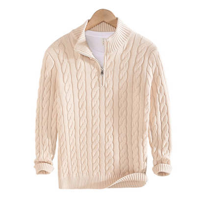 Men's Sweater Casual Half Zip Breathable Material