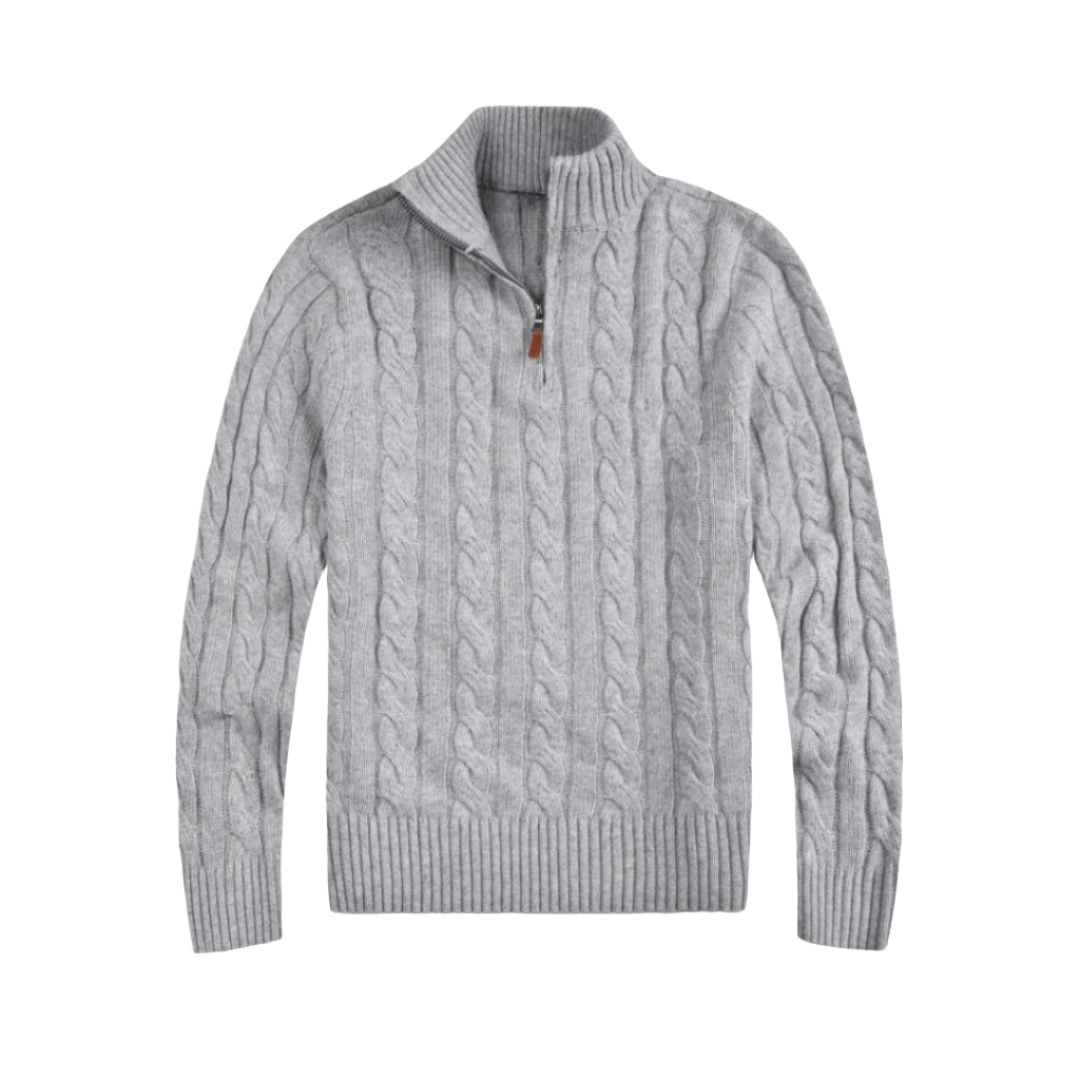 Men's Sweater Casual Half Zip Breathable Material