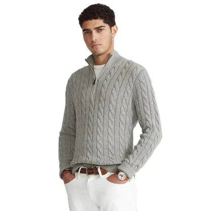 Men's Sweater Casual Half Zip Breathable Material