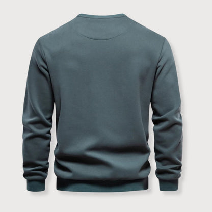 Men's Sweater Crewneck With Zipped Pocket Casual