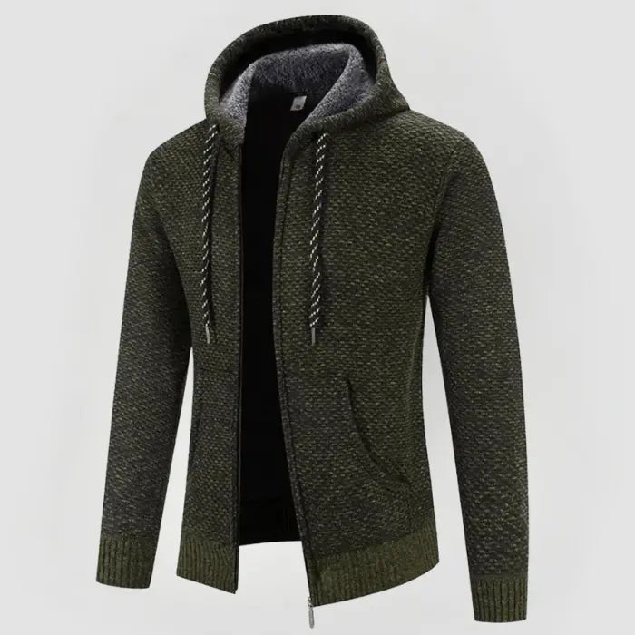 Men's Sweater Minimalist Design with Padded Hood