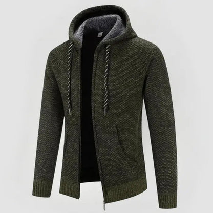 Men's Sweater Minimalist Design with Padded Hood