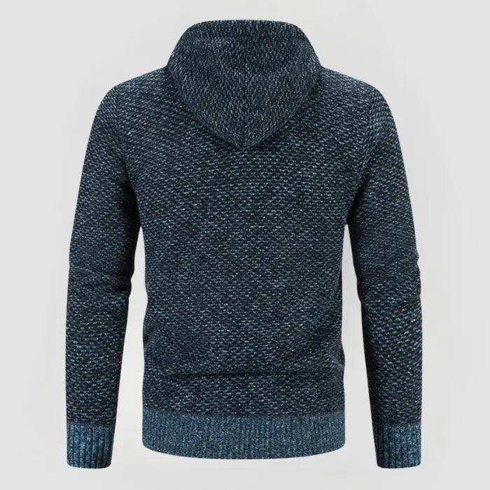 Men's Sweater Minimalist Design with Padded Hood