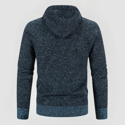 Men's Sweater Minimalist Design with Padded Hood