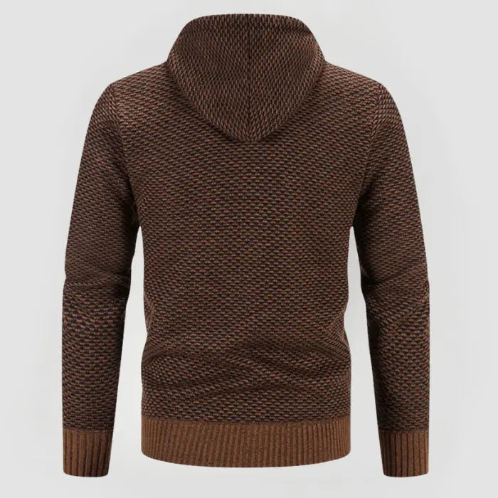 Men's Sweater Minimalist Design with Padded Hood