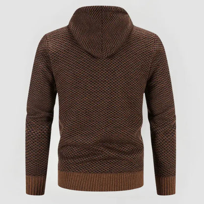 Men's Sweater Minimalist Design with Padded Hood