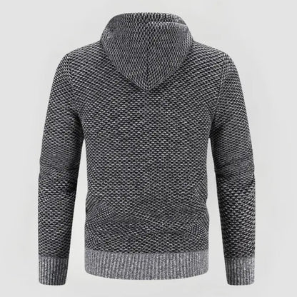 Men's Sweater Minimalist Design with Padded Hood