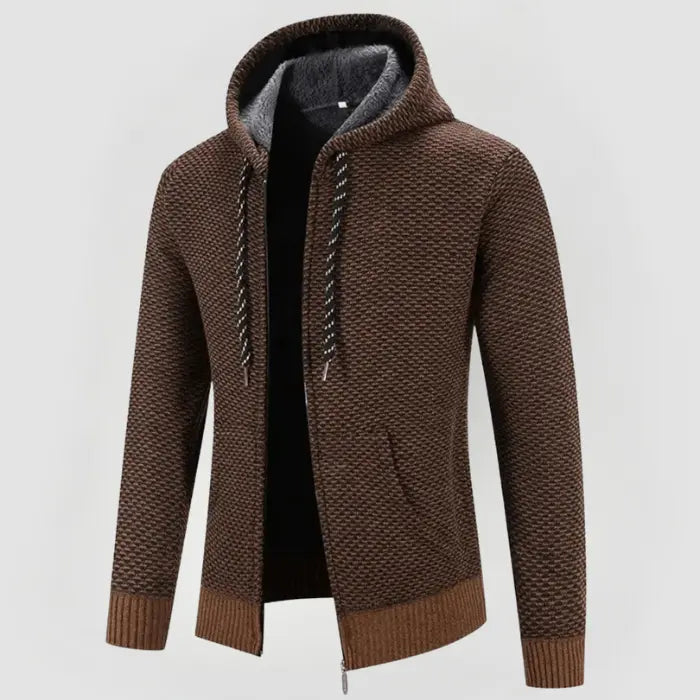 Men's Sweater Minimalist Design with Padded Hood