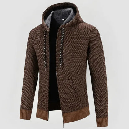 Men's Sweater Minimalist Design with Padded Hood
