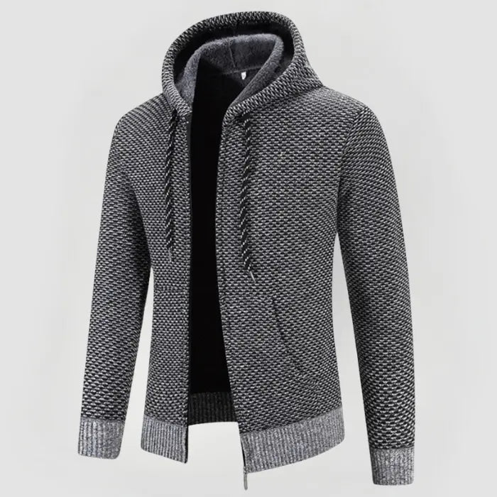 Men's Sweater Minimalist Design with Padded Hood