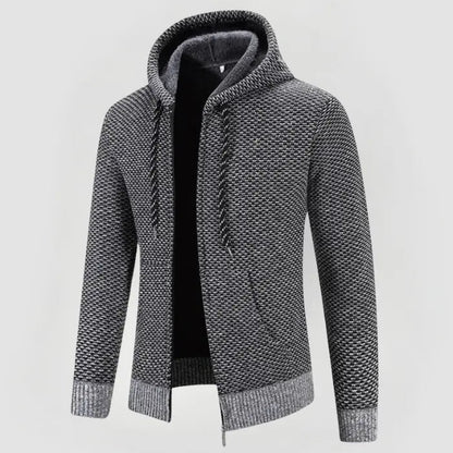 Men's Sweater Minimalist Design with Padded Hood