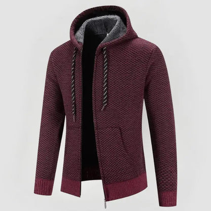 Men's Sweater Minimalist Design with Padded Hood