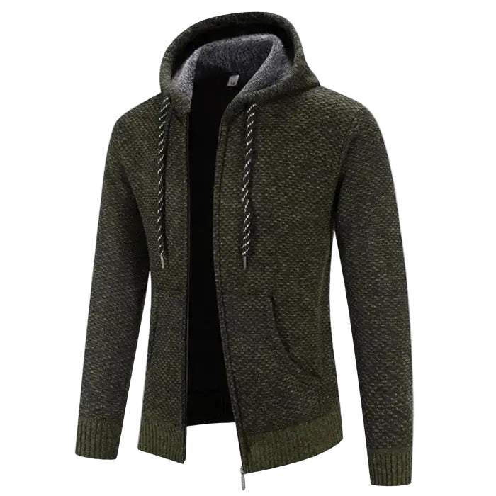 Men's Sweater Minimalist Design with Padded Hood