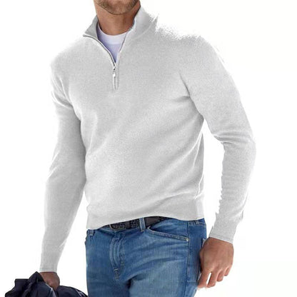 Men's Sweater Plain Long Sleeves High Quality Knitted Fabric